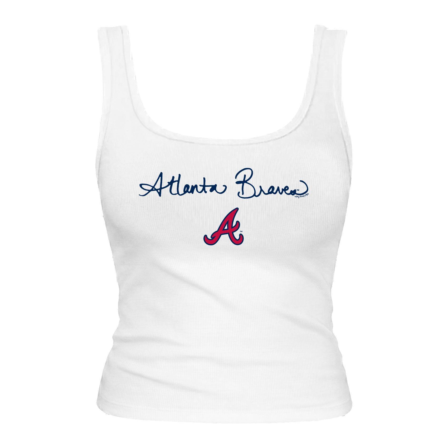 Atlanta Braves Logo Script Emmy Tank
