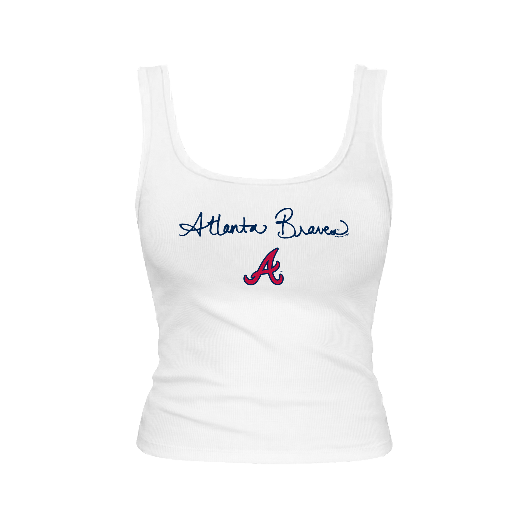 Atlanta Braves Logo Script Emmy Tank