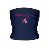 Atlanta Braves Logo Script Tube Top - Tiny Turnip
