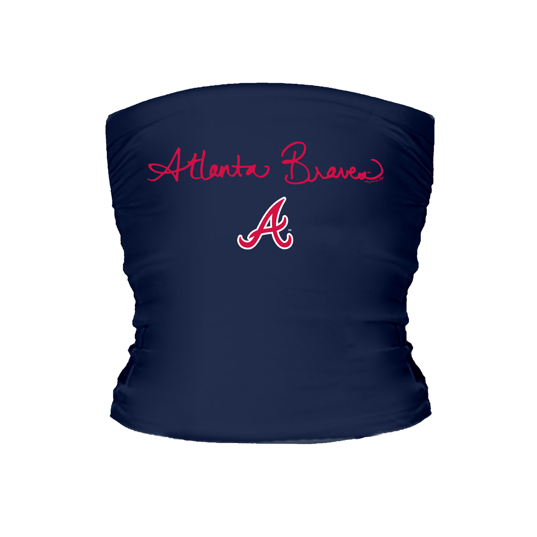 Atlanta Braves Logo Script Tube Top - Tiny Turnip