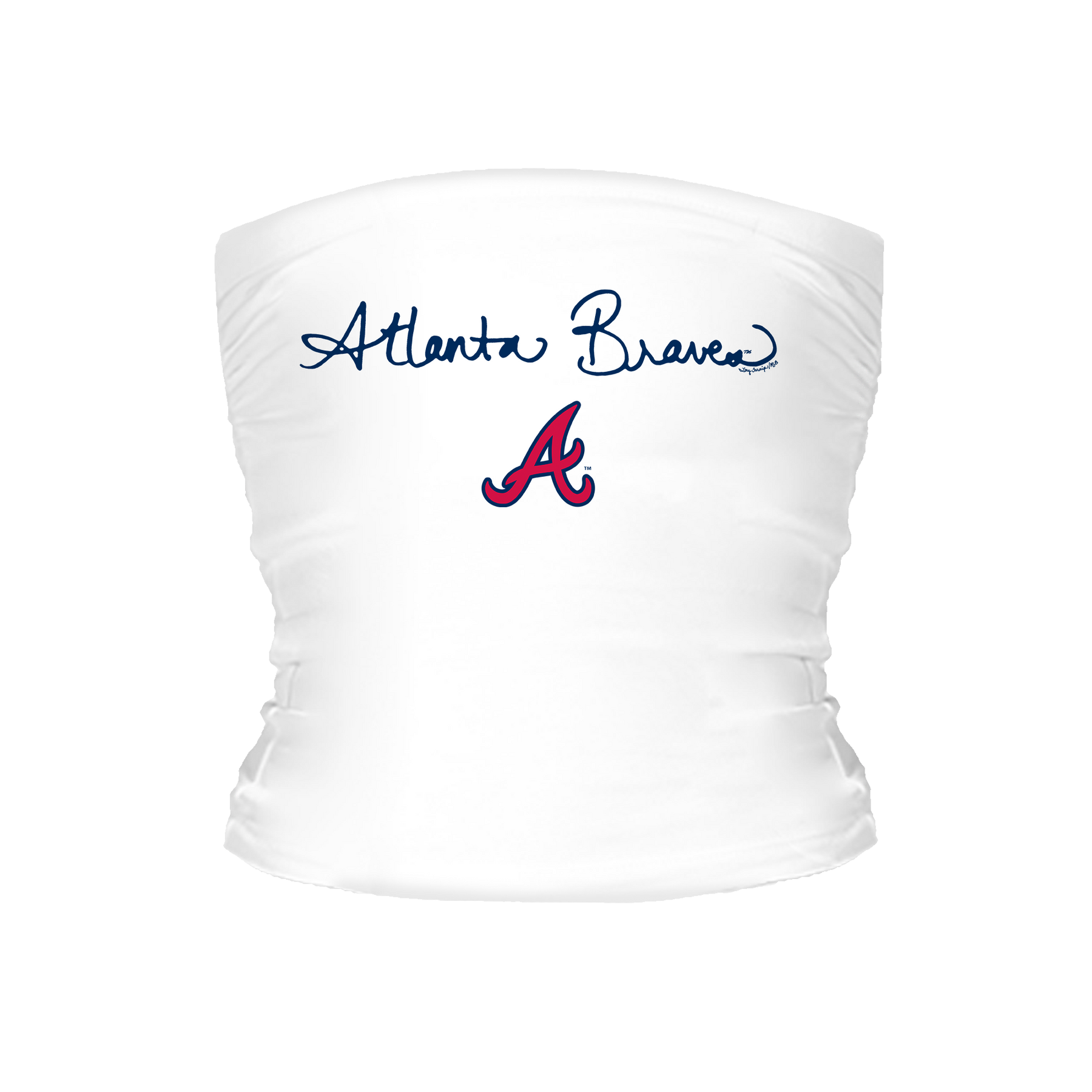 Atlanta Braves Logo Script Tube Top - Tiny Turnip