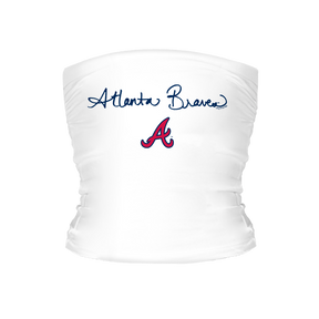 Atlanta Braves Logo Script Tube Top - Tiny Turnip