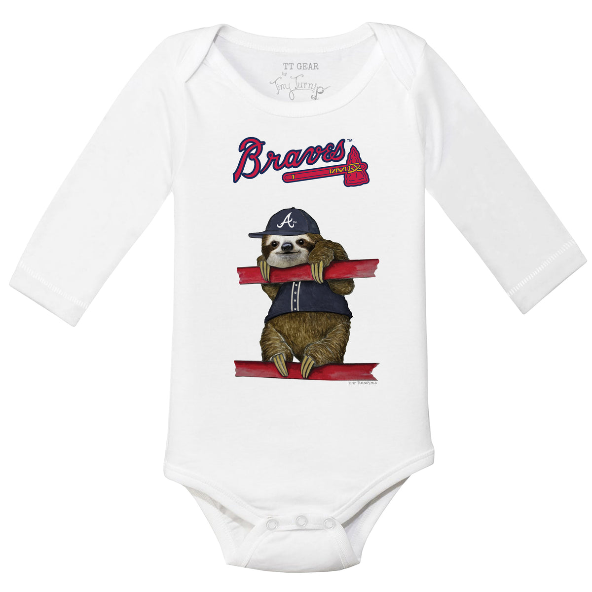 Atlanta Braves Sloth Long Sleeve Snapper