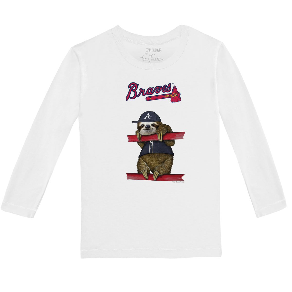 Atlanta Braves Sloth Long-Sleeve Tee Shirt