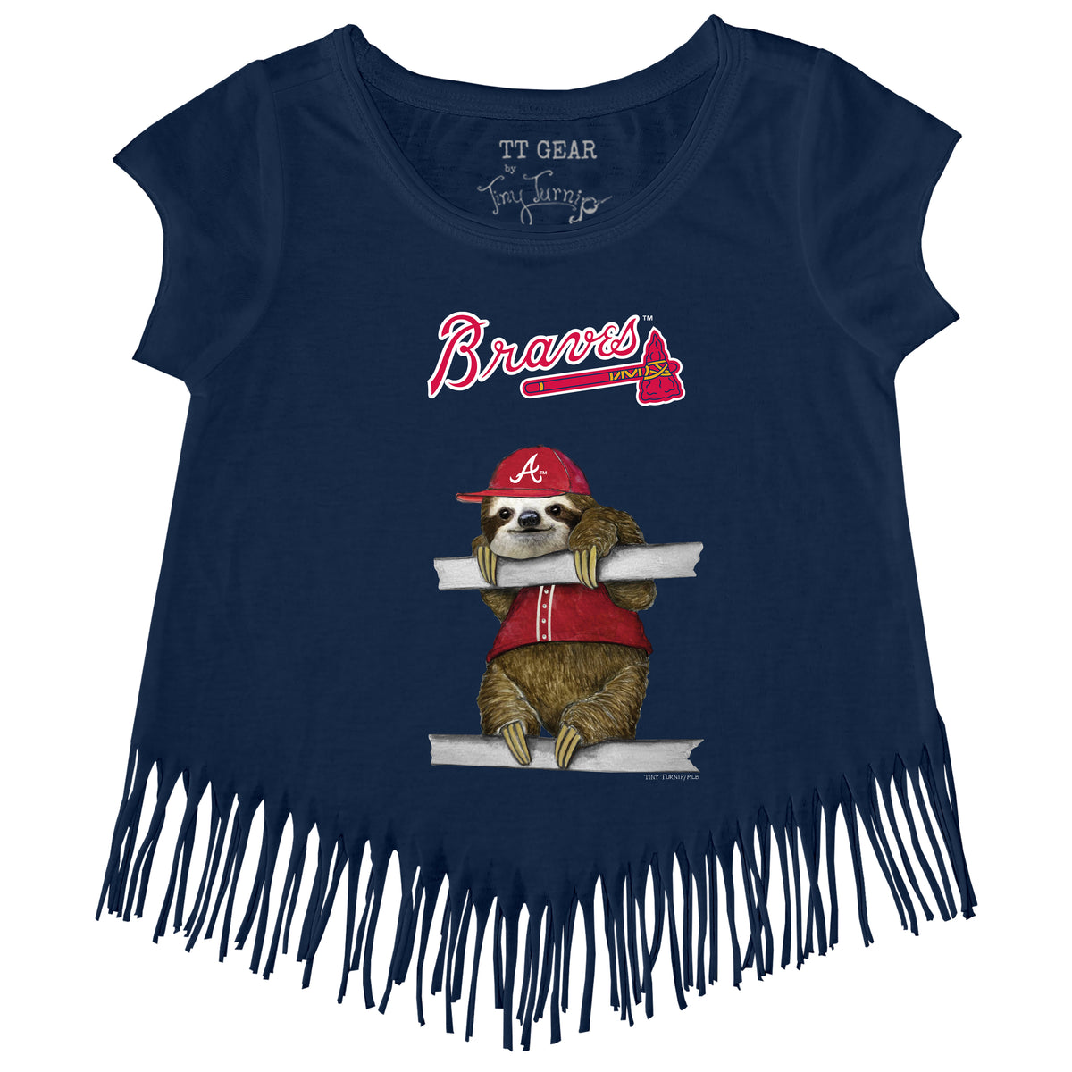 Atlanta Braves Sloth Fringe Tee