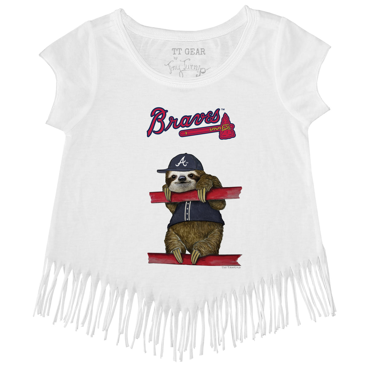 Atlanta Braves Sloth Fringe Tee