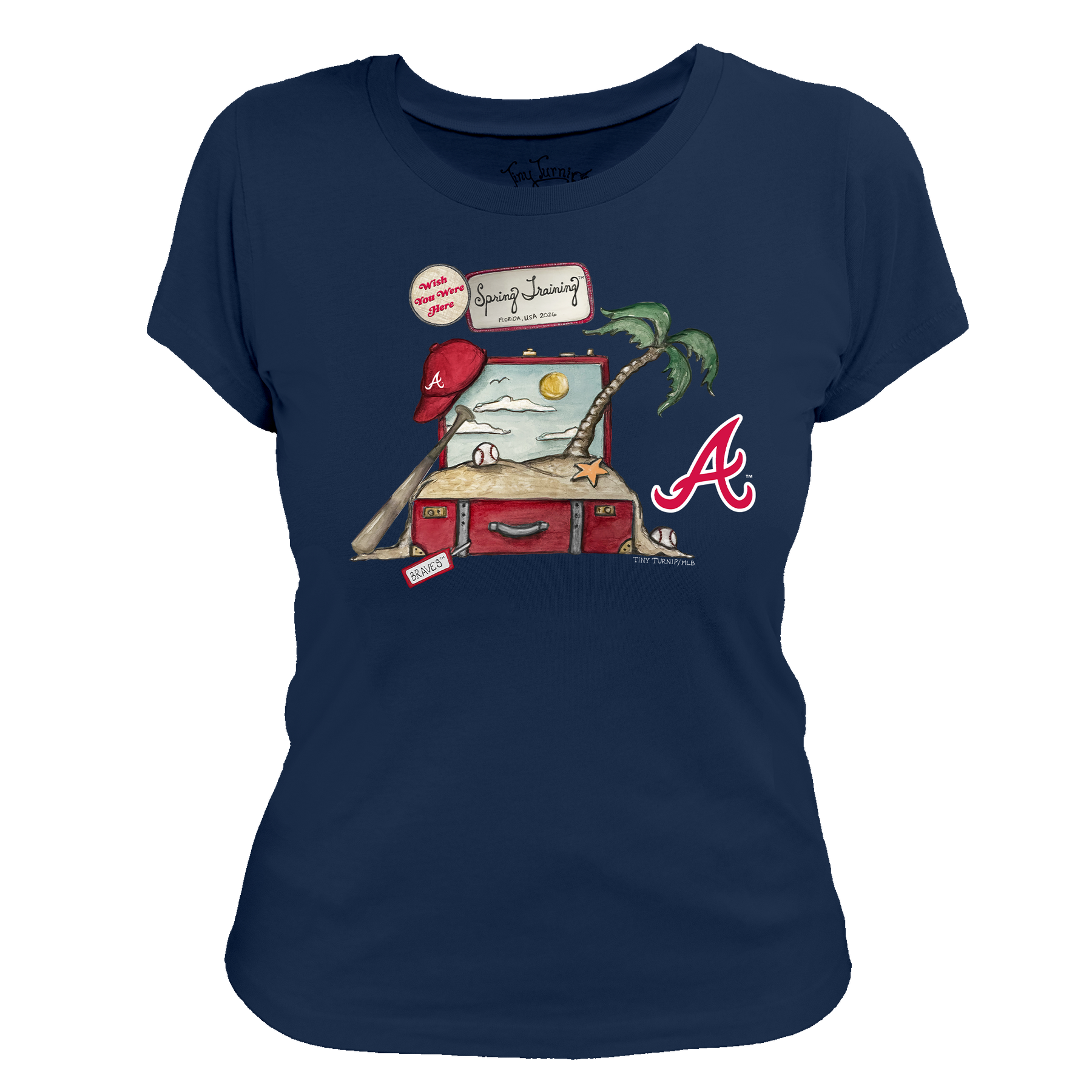 Atlanta Braves Spring Training 2026 Women's Tee Shirt - Tiny Turnip