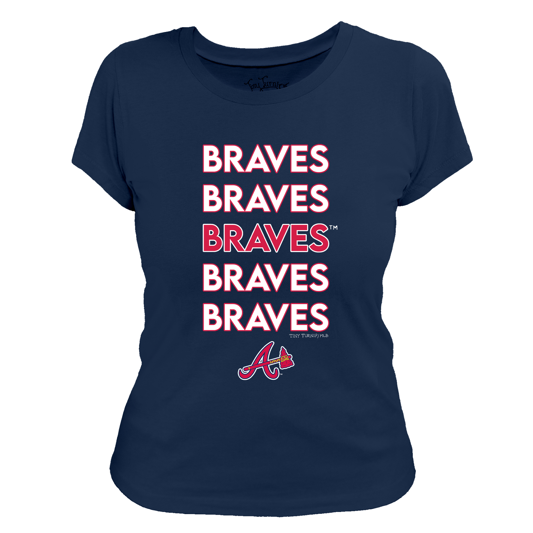 Atlanta Braves Stacked Tee Shirt - Tiny Turnip