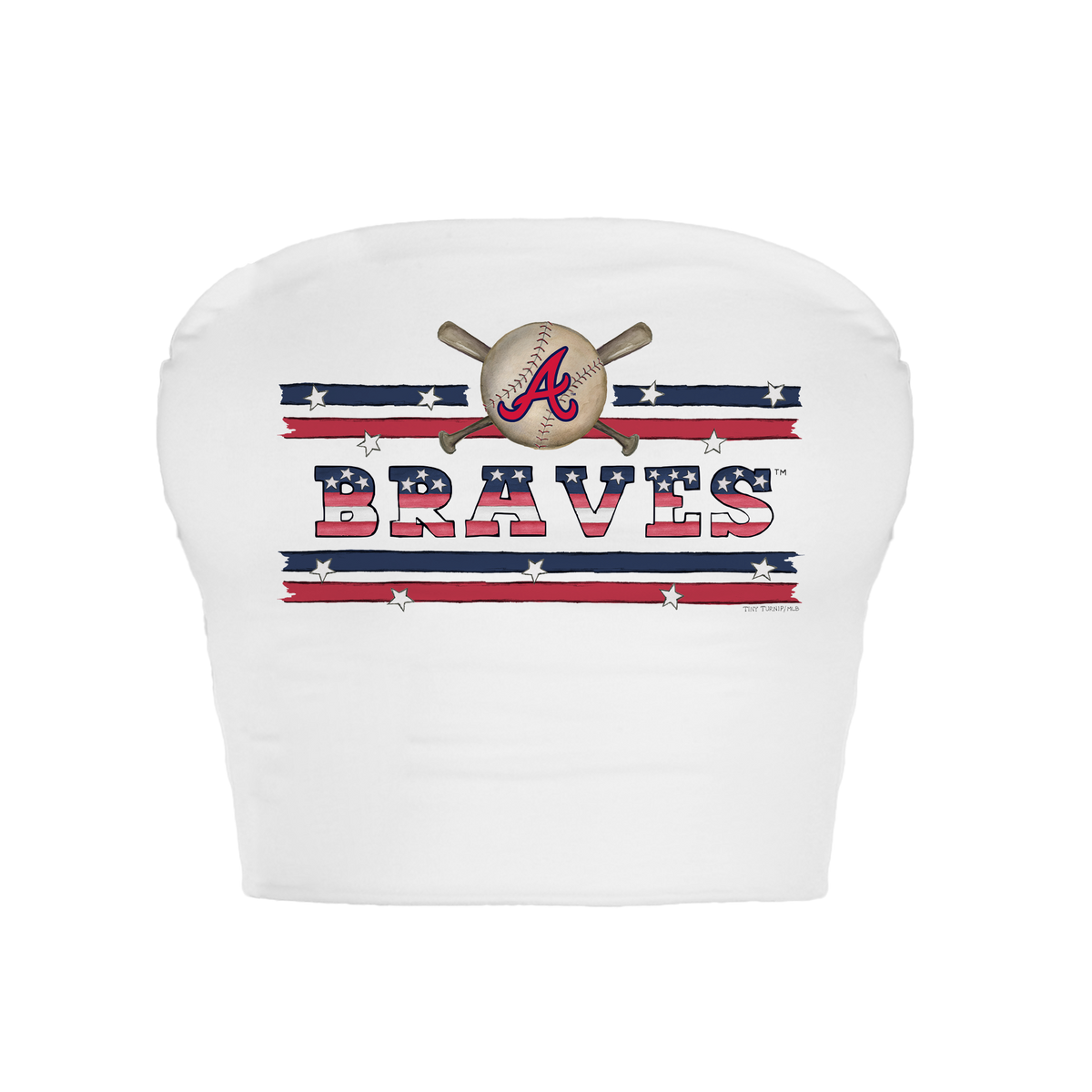 Atlanta Braves Stars and Stripes Crop Tube Top
