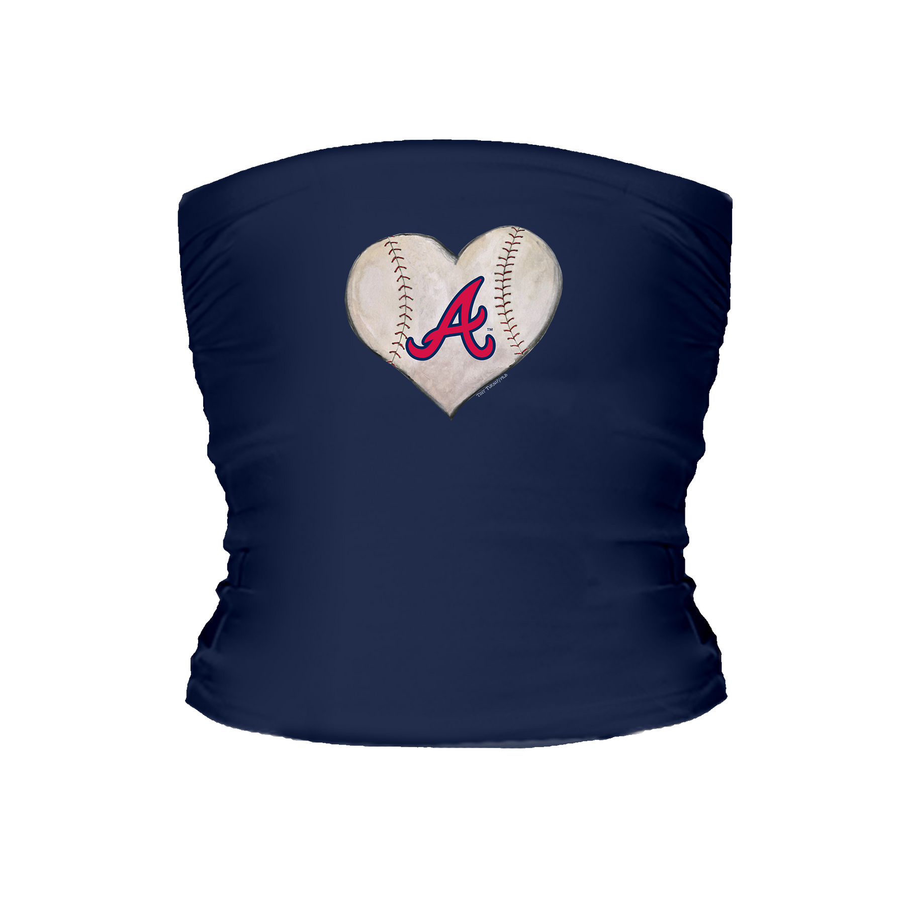 Atlanta Braves Stitched Heart Tube Top - Tiny Turnip
