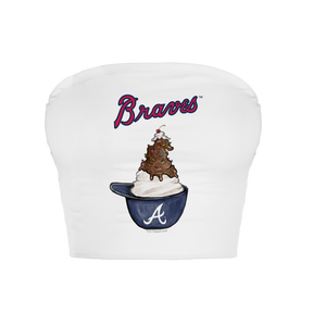Atlanta Braves Sundae Helmet Crop Tube Top - Tiny Turnip