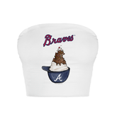 Atlanta Braves Sundae Helmet Crop Tube Top - Tiny Turnip