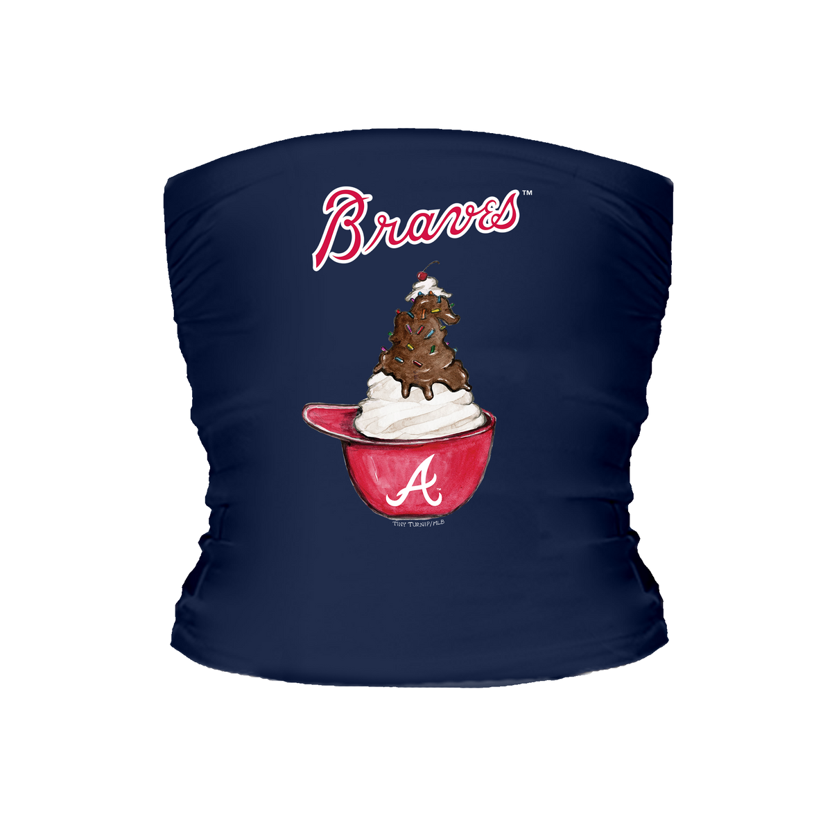 Atlanta Braves Sundae Helmet Tube Top - Tiny Turnip