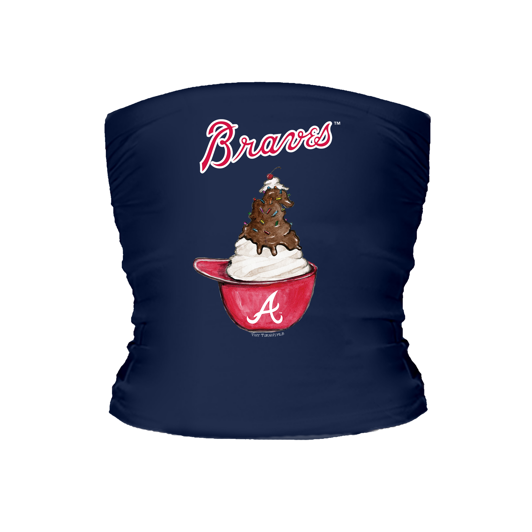 Atlanta Braves Sundae Helmet Tube Top - Tiny Turnip
