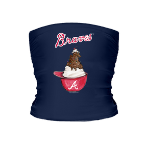 Atlanta Braves Sundae Helmet Tube Top - Tiny Turnip