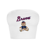 Atlanta Braves Teddy Crop Tube Top