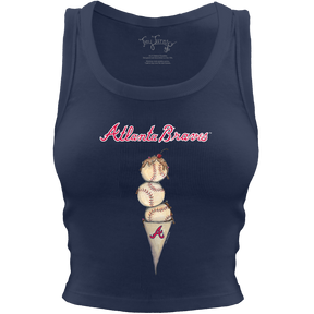Atlanta Braves Triple Scoop Crop Tank
