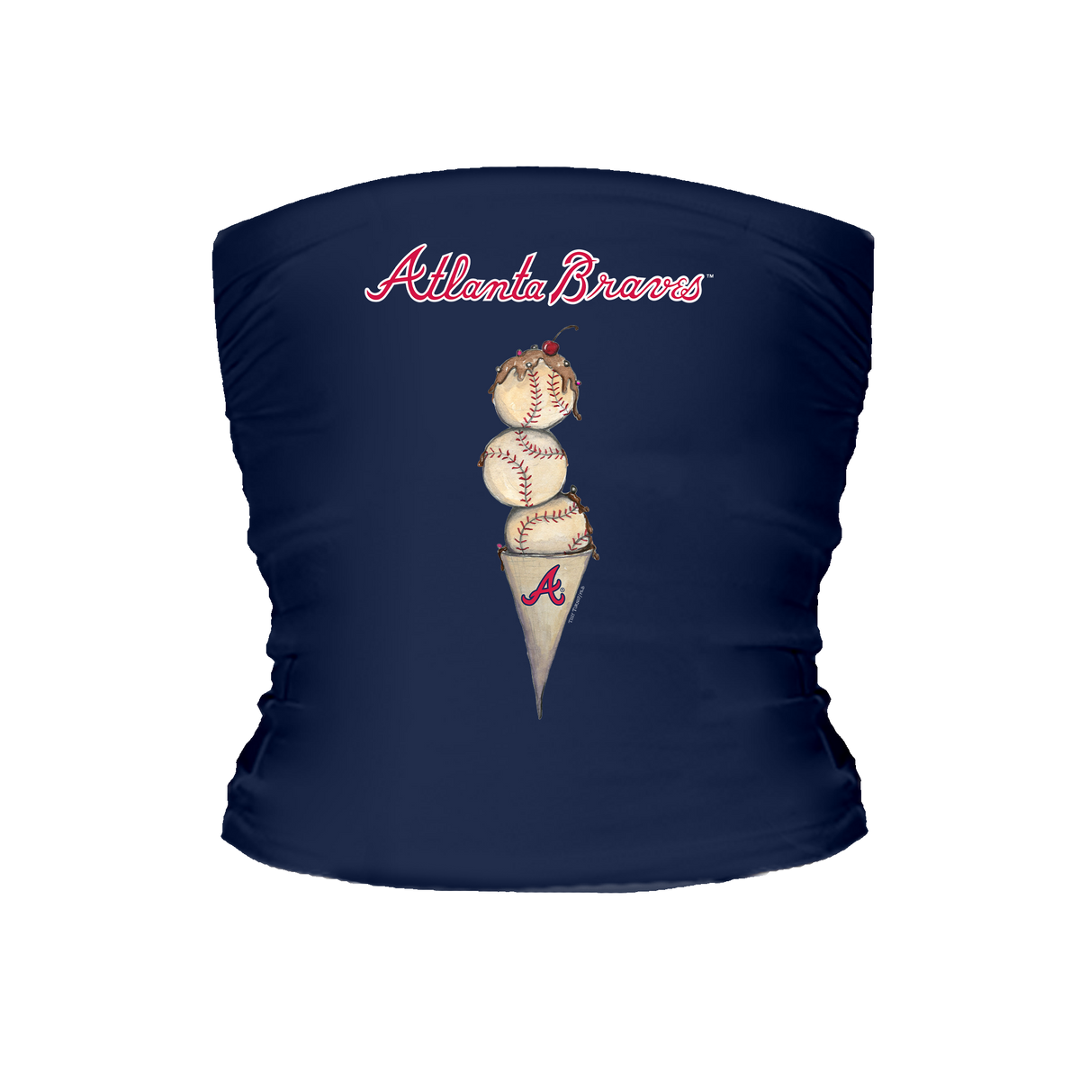 Atlanta Braves Triple Scoop Tube Top - Tiny Turnip