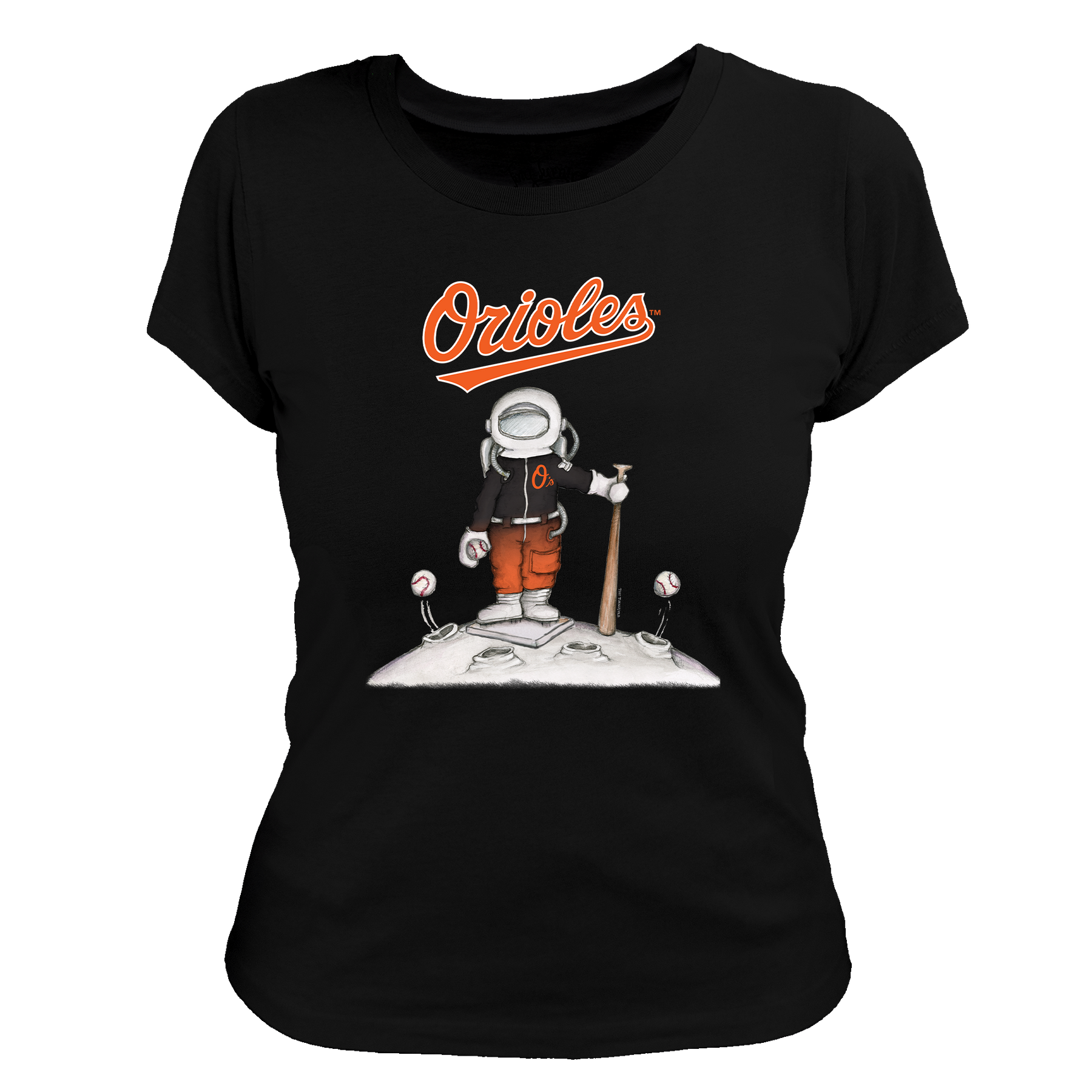 Baltimore Orioles Astronaut Tee Shirt - Tiny Turnip