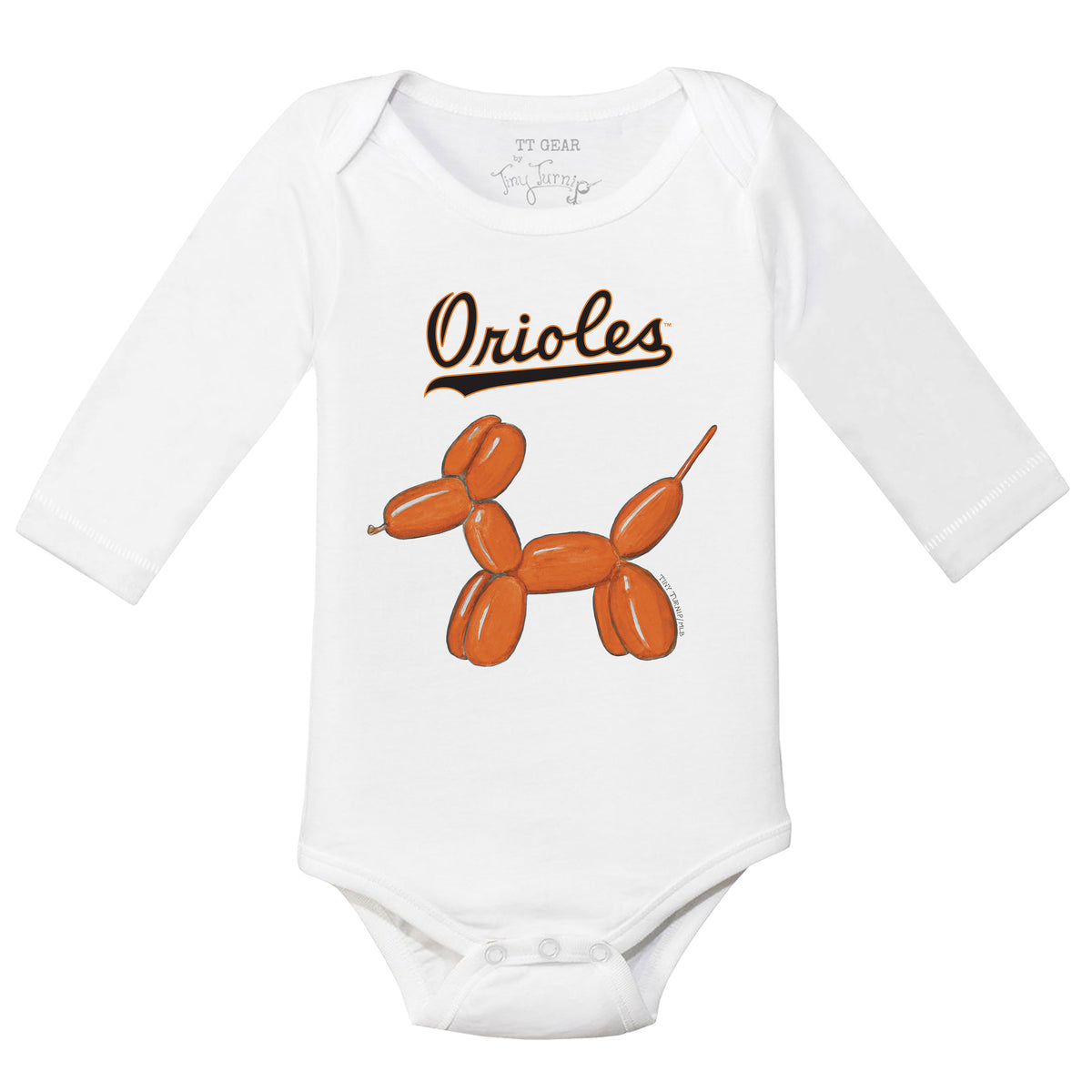 Baltimore Orioles Balloon Dog Long Sleeve Snapper