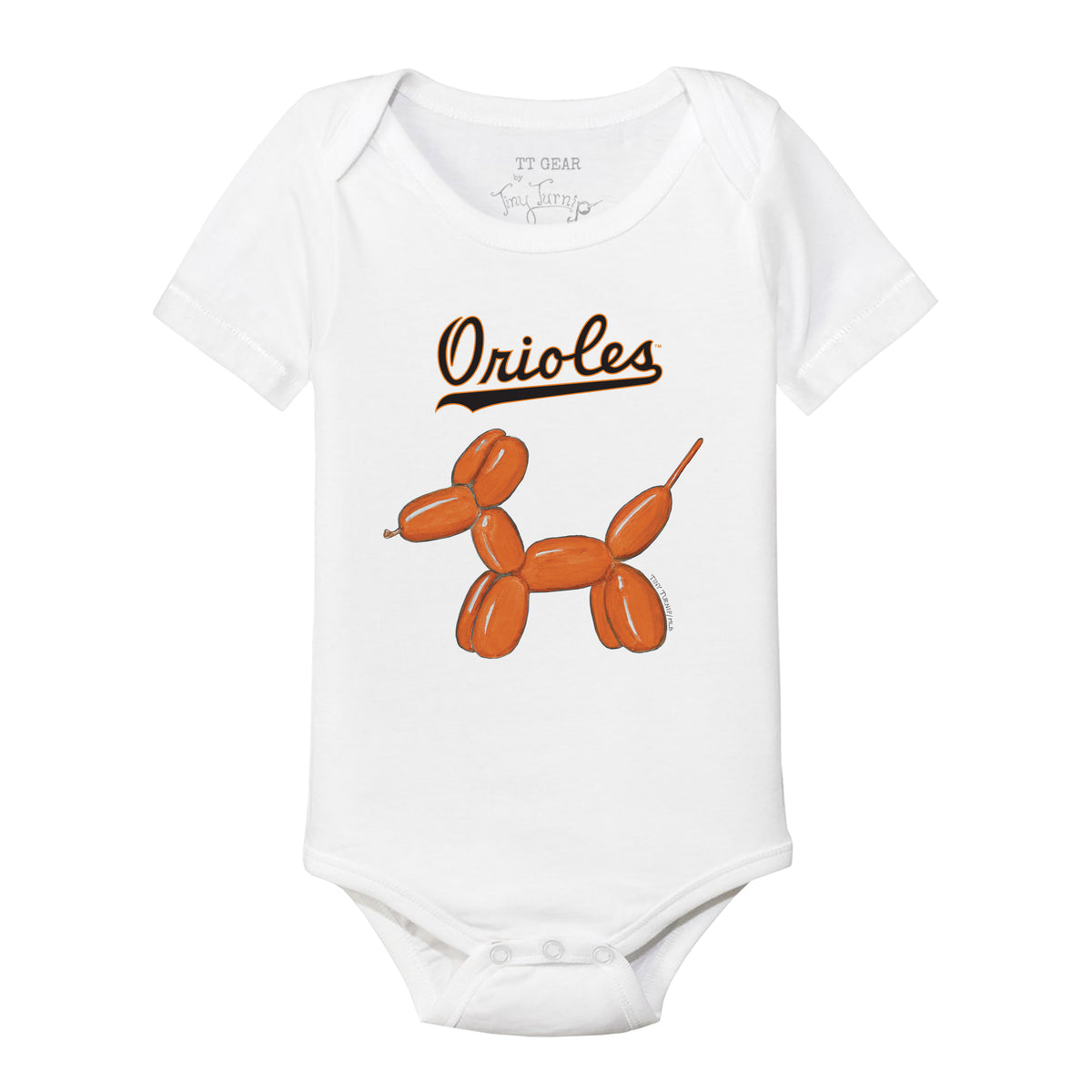 Baltimore Orioles Balloon Dog Short Sleeve Snapper