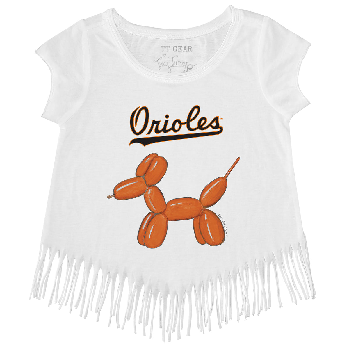 Baltimore Orioles Balloon Dog Fringe Tee