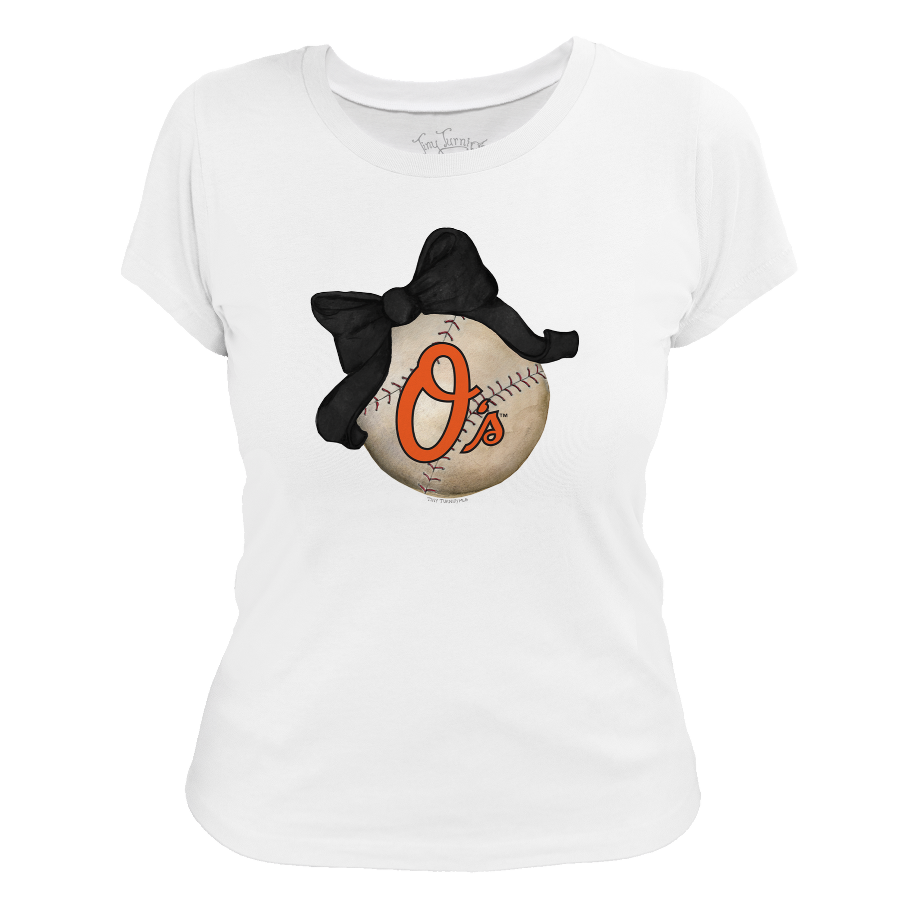 Baltimore Orioles Baseball Bow Tee Shirt