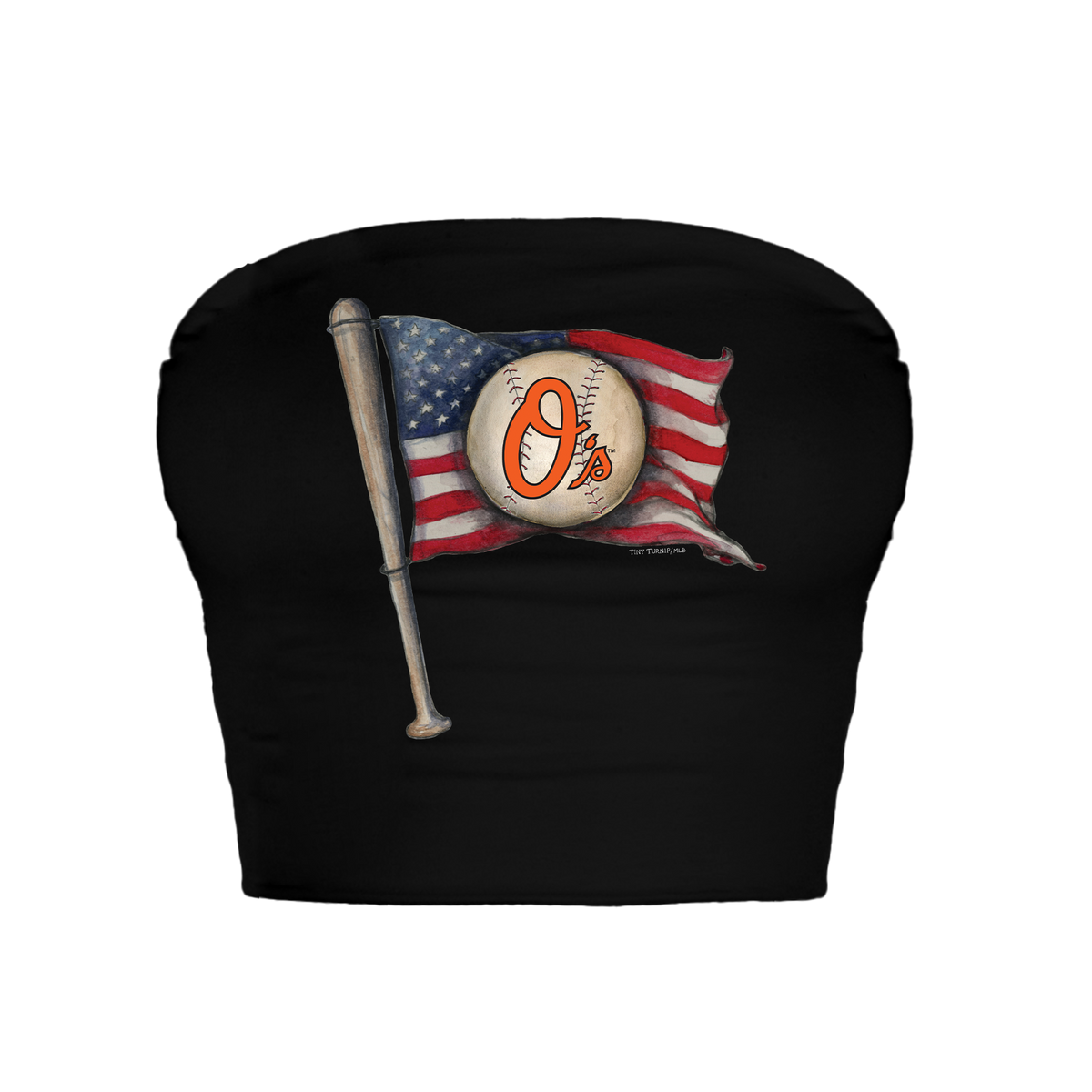 Baltimore Orioles Baseball Flag Crop Tube Top