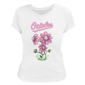Baltimore Orioles Blooming Baseballs Tee Shirt - Tiny Turnip