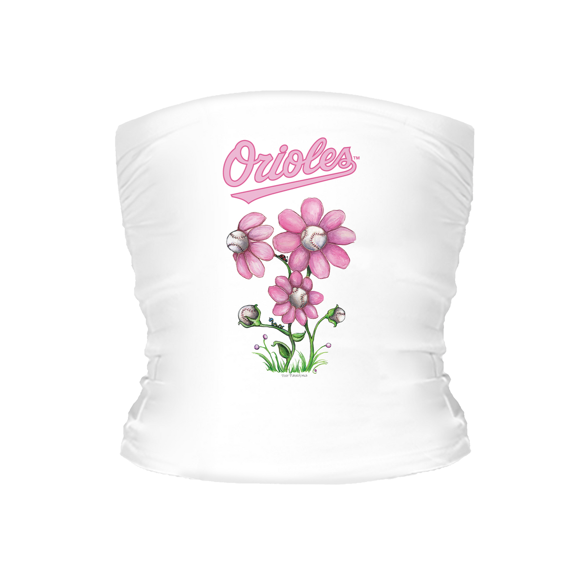 Baltimore Orioles Blooming Baseball Tube Top - Tiny Turnip