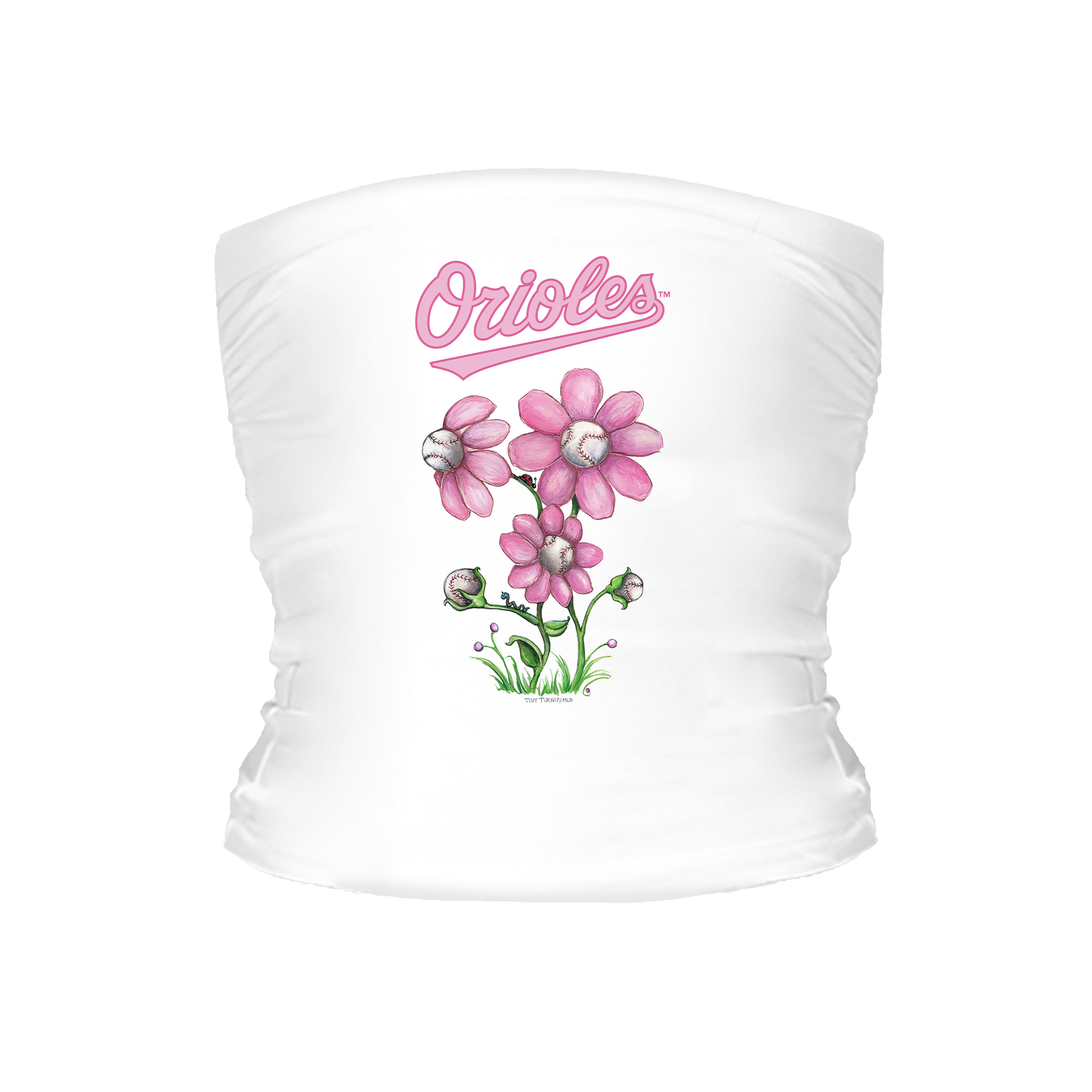 Baltimore Orioles Blooming Baseball Tube Top - Tiny Turnip