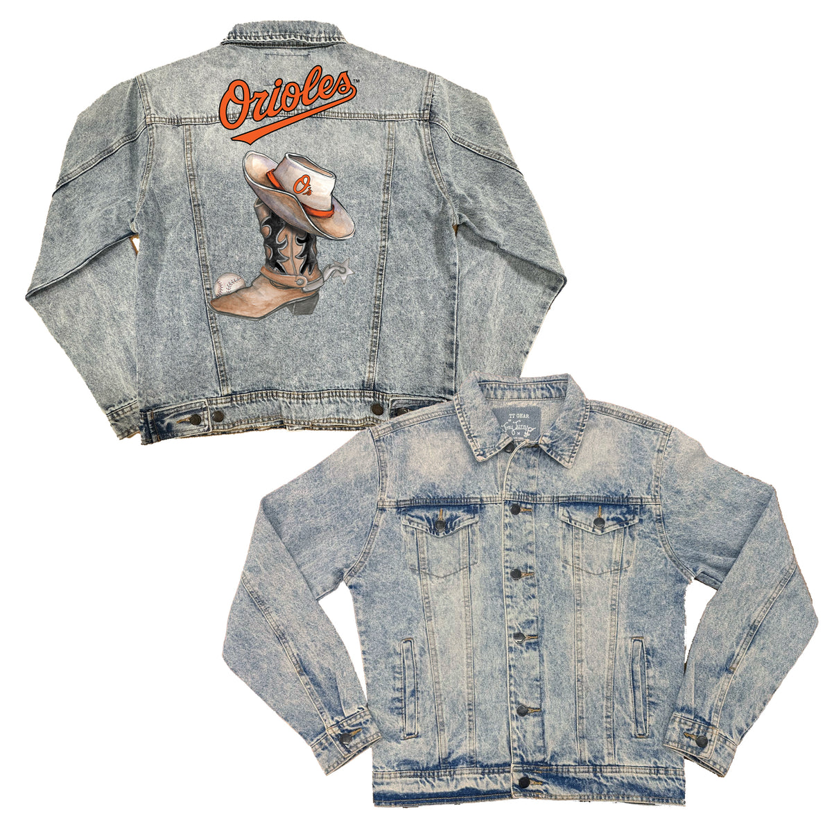 Baltimore Orioles Cowboy Boot Boyfriend Denim Jacket