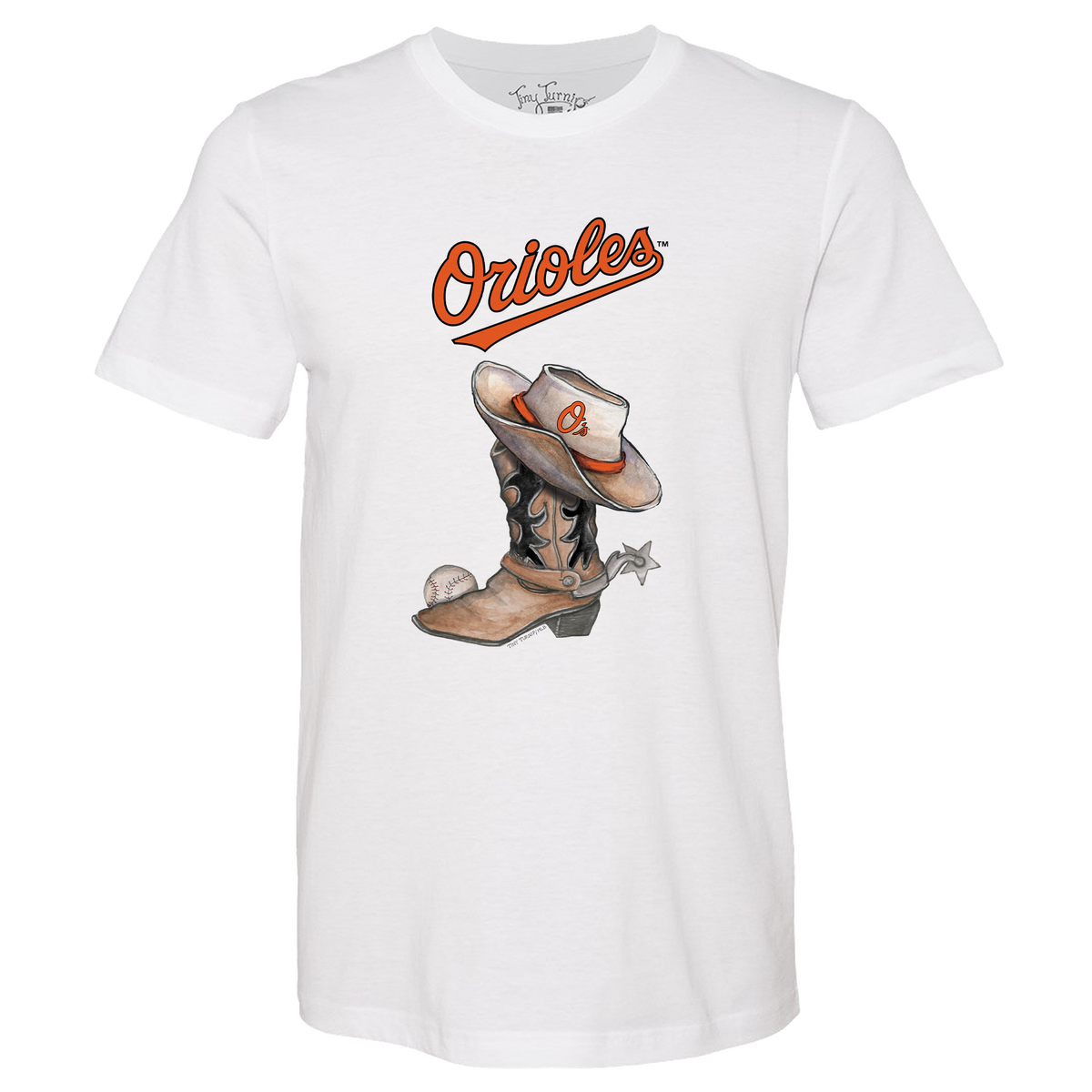 Baltimore Orioles Cowboy Boot Unisex Tee Shirt