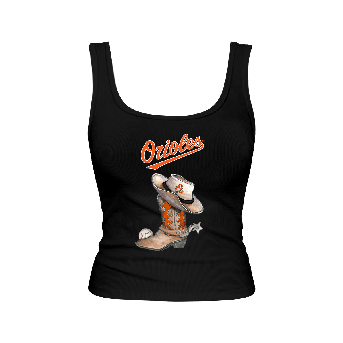 Baltimore Orioles Cowboy Boot Emmy Tank