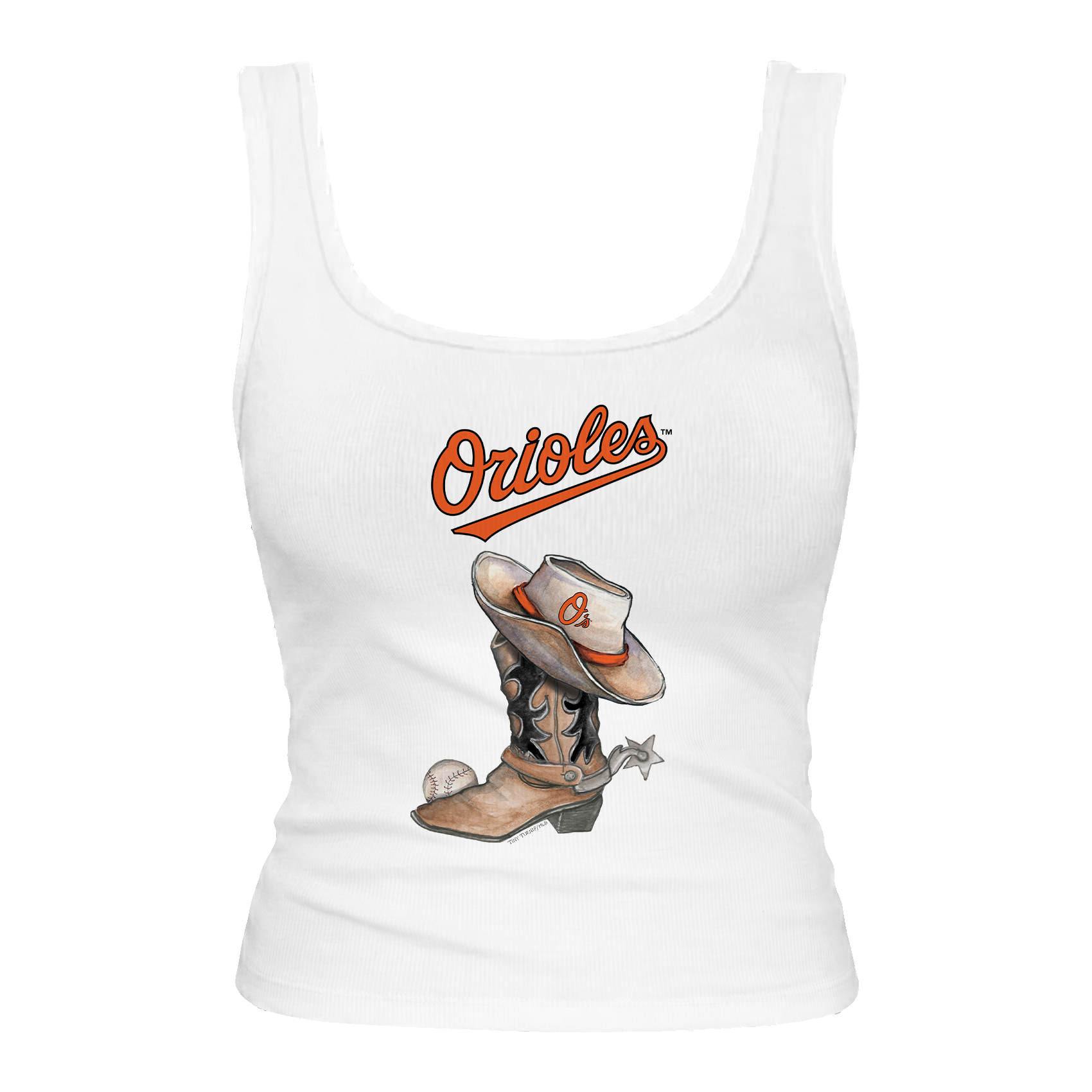 Baltimore Orioles Cowboy Boot Emmy Tank