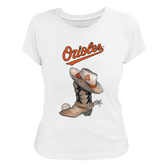 Baltimore Orioles Cowboy Boot Women's Tee Shirt