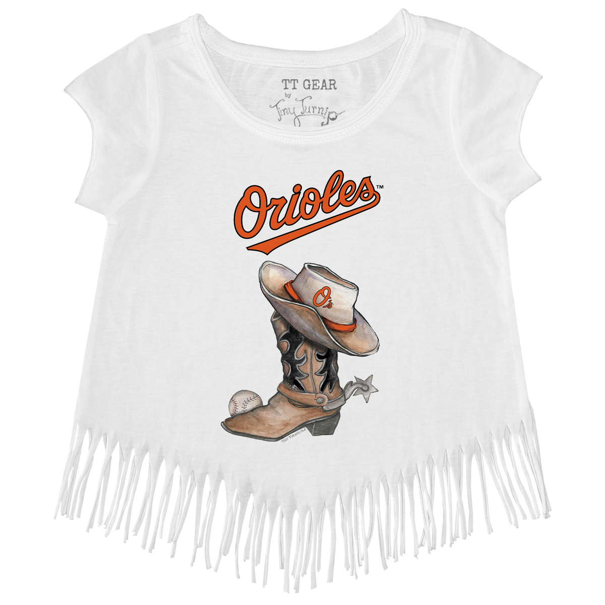 Baltimore Orioles Cowboy Boot Fringe Tee