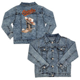 Baltimore Orioles Cowboy Boot Kid's Denim Jacket