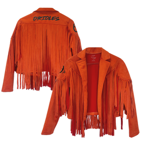 Baltimore Orioles Farrah Fringe Jacket --(ships after 8/11)