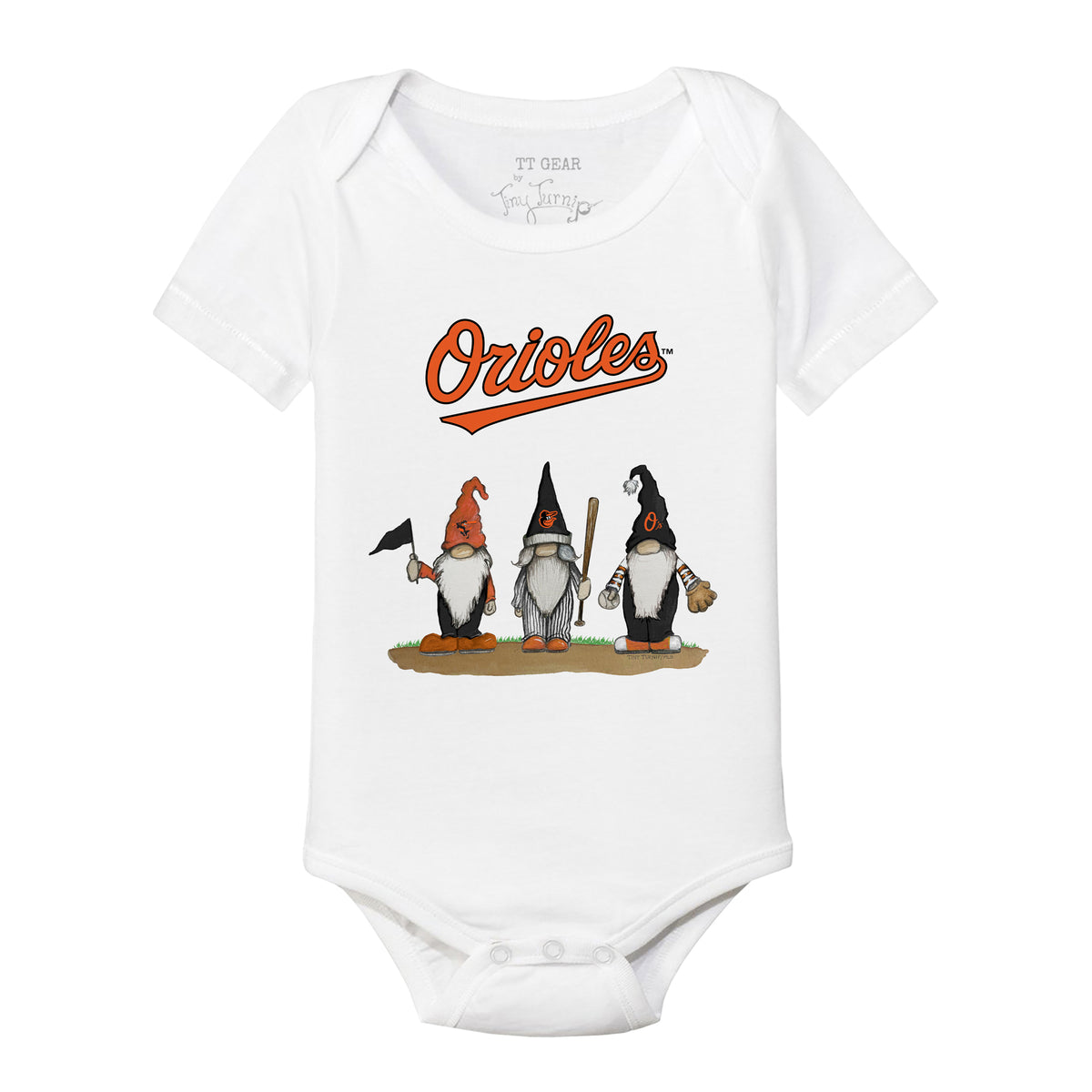 Baltimore Orioles Gnomes Short Sleeve Snapper