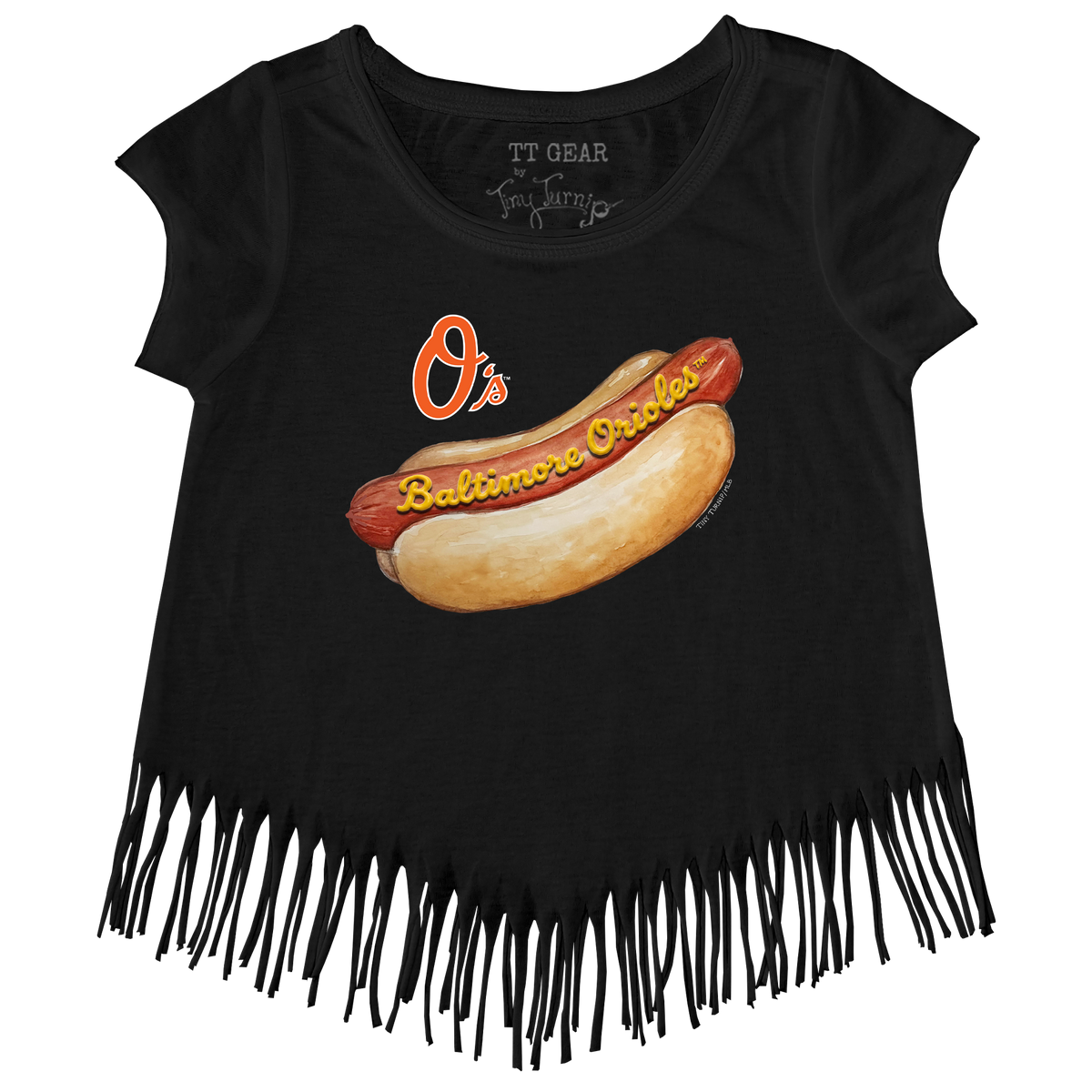 Baltimore Orioles Hot Dog Fringe Tee