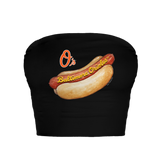 Baltimore Orioles Hot Dog Crop Tube Top