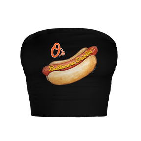 Baltimore Orioles Hot Dog Crop Tube Top