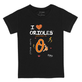 I Heart Orioles Kid's Tee Shirt - Tiny Turnip