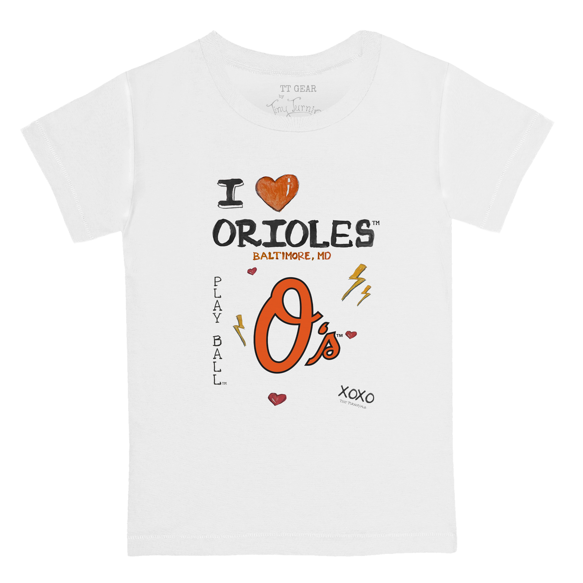 I Heart Orioles Kid's Tee Shirt - Tiny Turnip