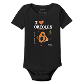 I Heart Orioles Short Sleeve Snapper - Tiny Turnip