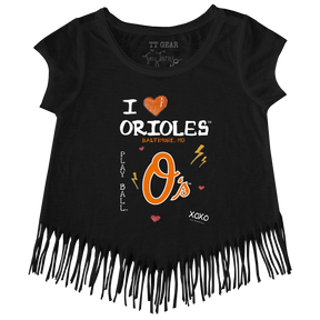 I Heart Orioles Fringe Tee - Tiny Turnip