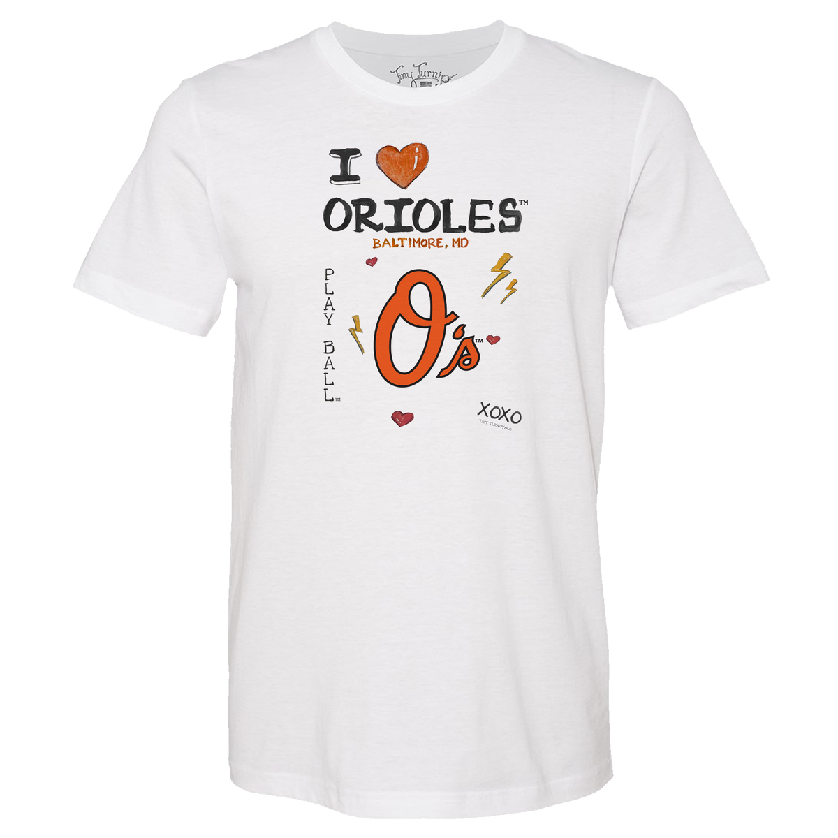 I Heart Orioles Unisex Tee Shirt - Tiny Turnip