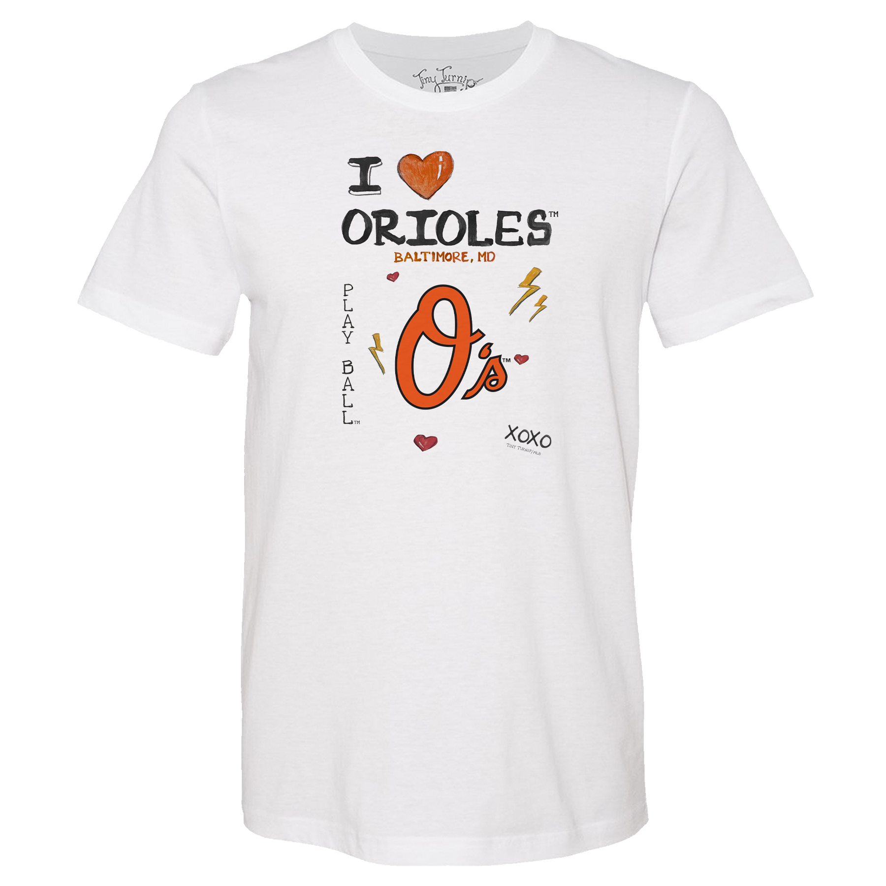 I Heart Orioles Unisex Tee Shirt - Tiny Turnip