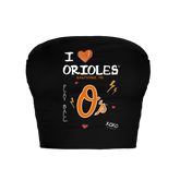 Baltimore Orioles I Heart Orioles Crop Tube Top